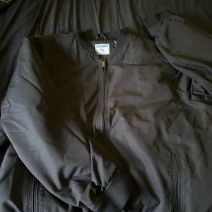 Old Navy Black Bomber Jacket Big and Tall